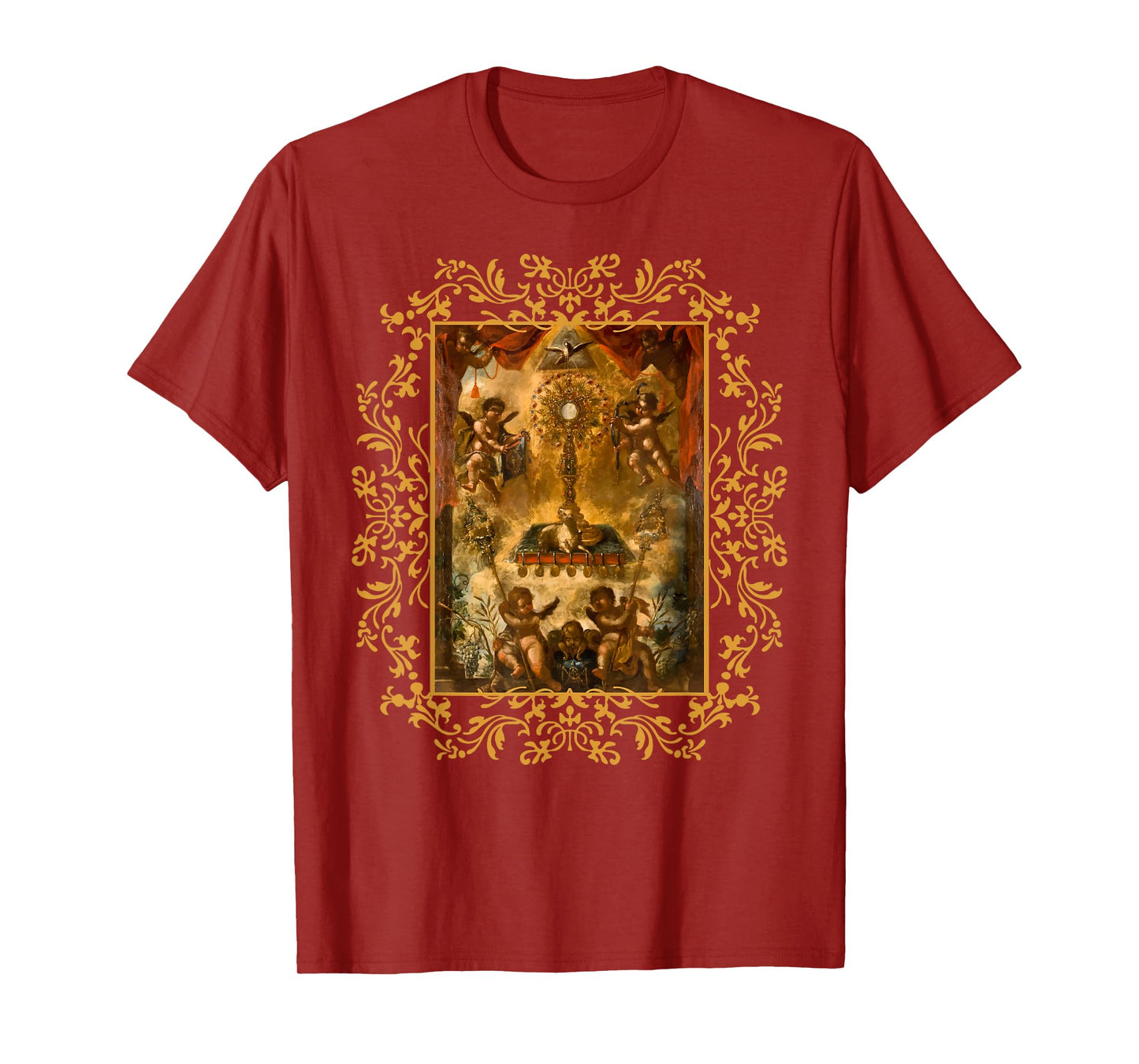 Eucharistic Adoration Pray Monstrance Traditional Latin Mass T-Shirt
