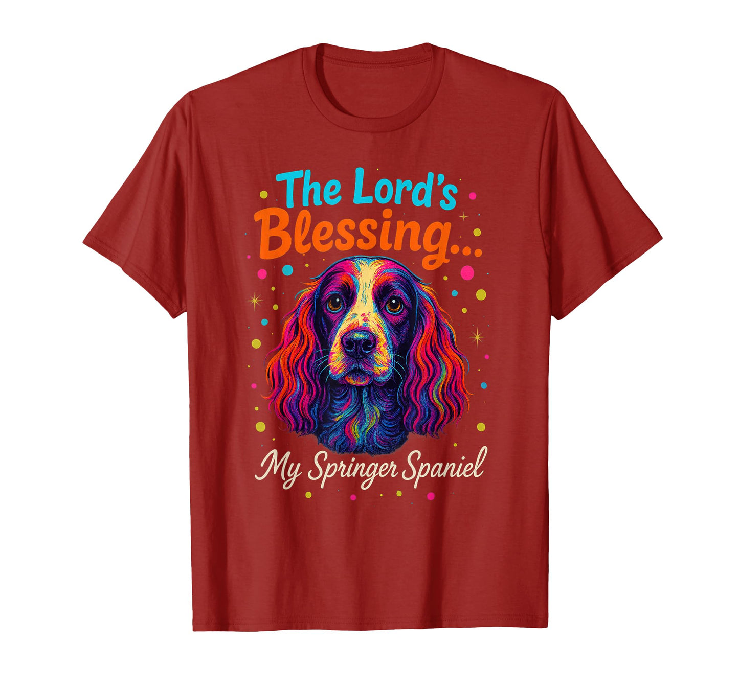 The Lord’s Blessing Springer Spaniel Fun Dog Faith Christian T-Shirt