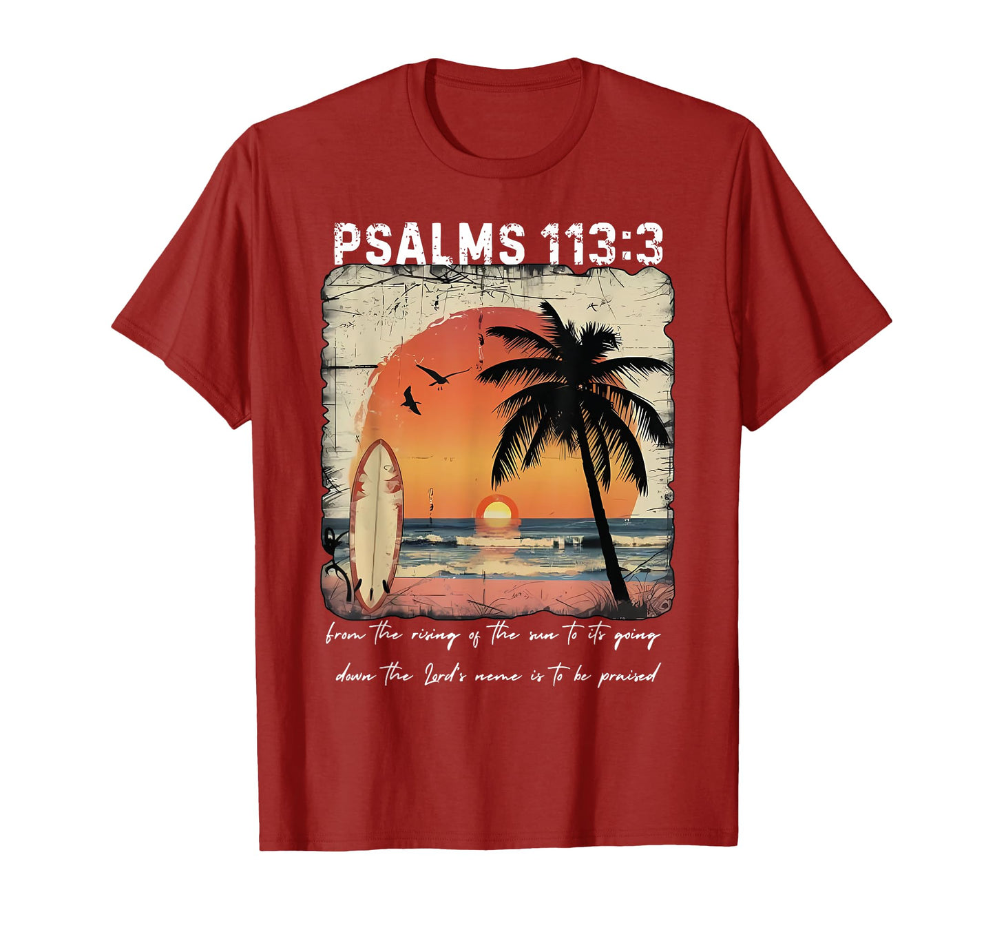 Palm Tree Psalms 93;4 Christian Beach Summer Bible Verse T-Shirt
