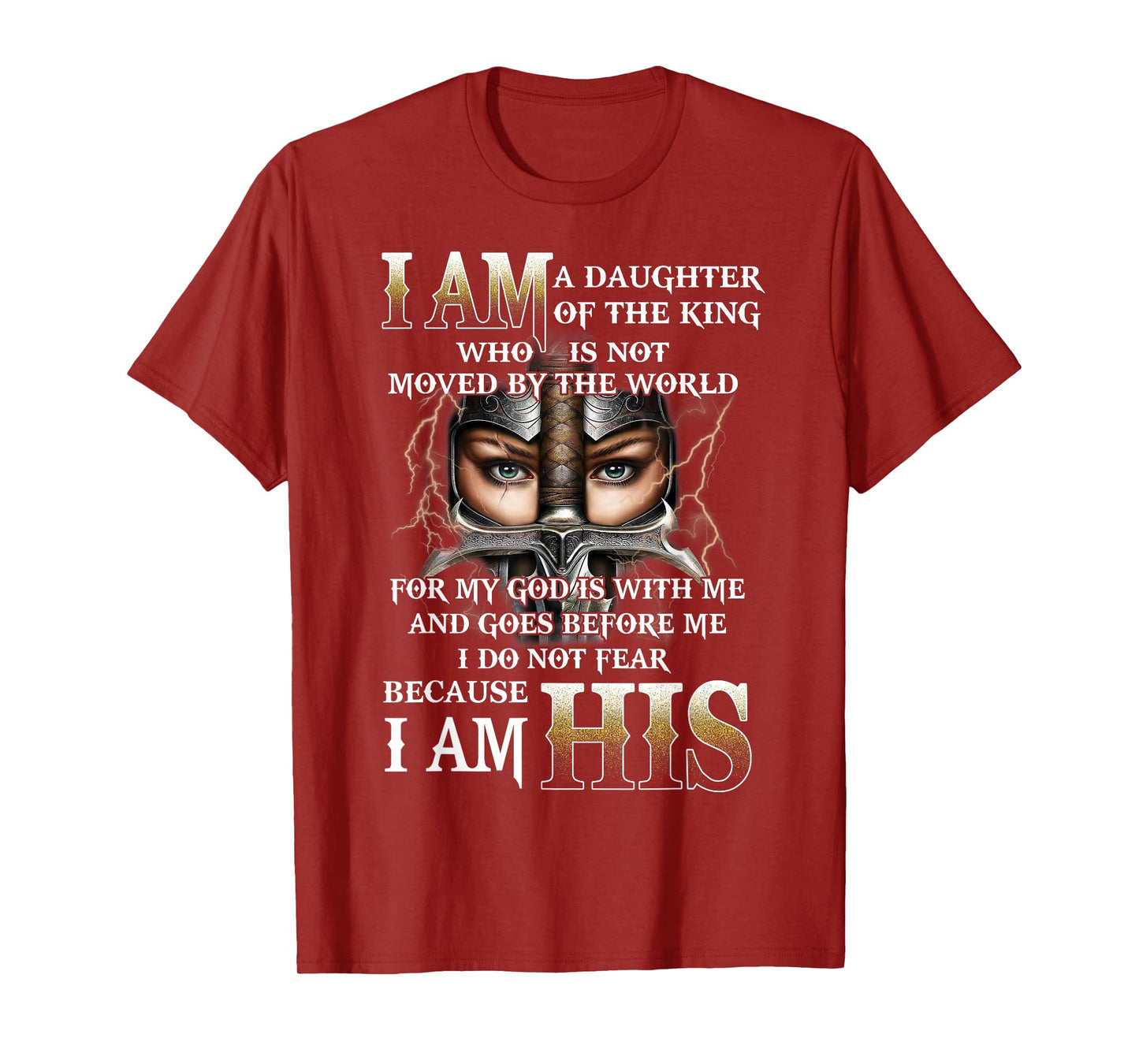I Am His Daughter of a King, Warrior of God, Christian Women T-Shirt