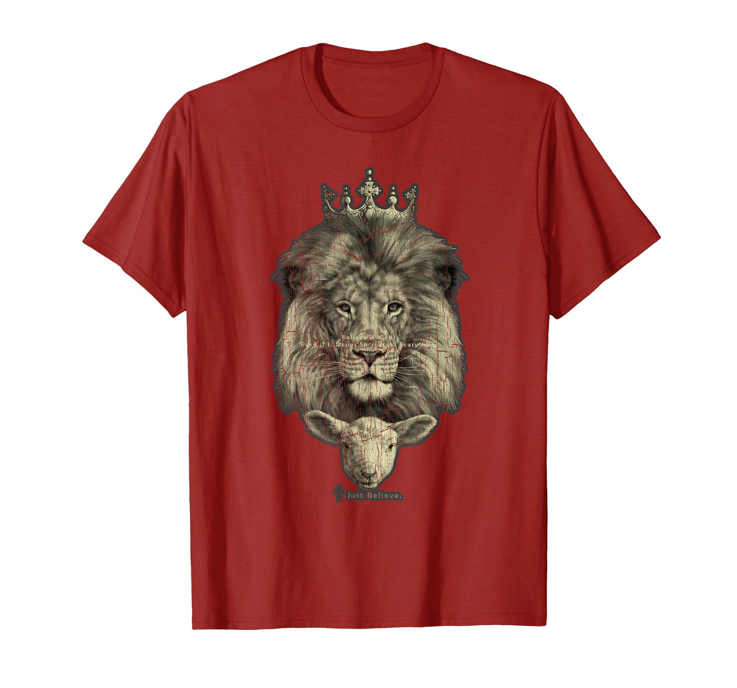 Vintage Retro The Lion And The Lamb Christian Sportswear-The T-Shirt