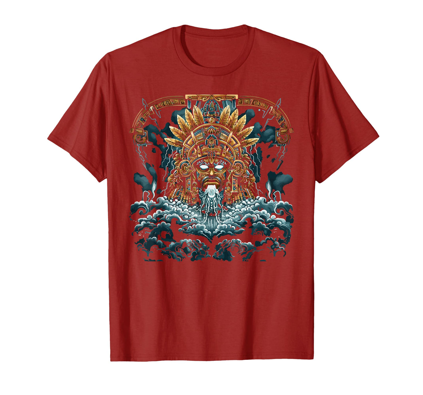 Aztec God Aztec Culture Mayan Indigenous Tlaloc Statue T-Shirt
