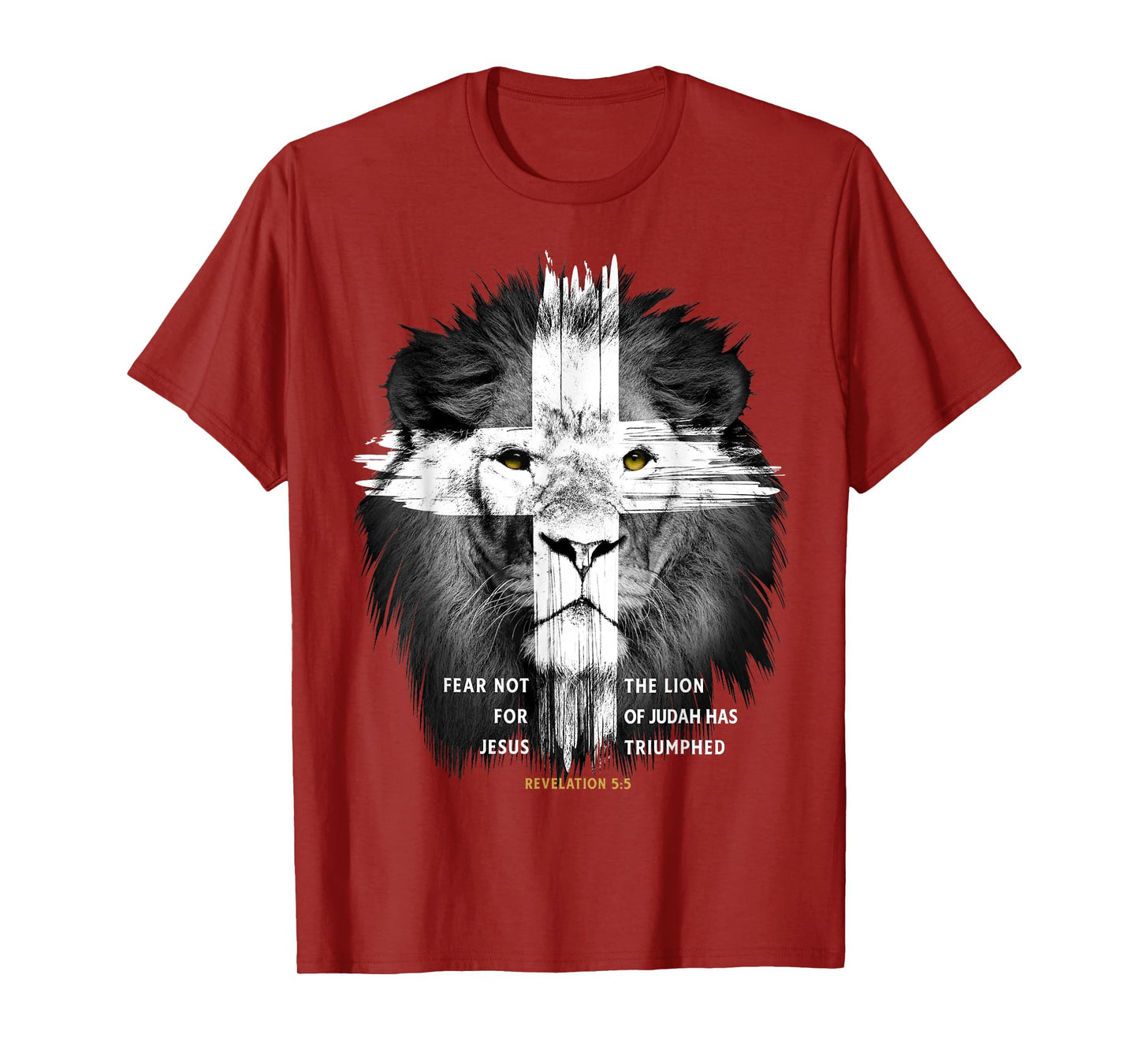 Lion Cross Jesus Christian Lord God Believer T-Shirt