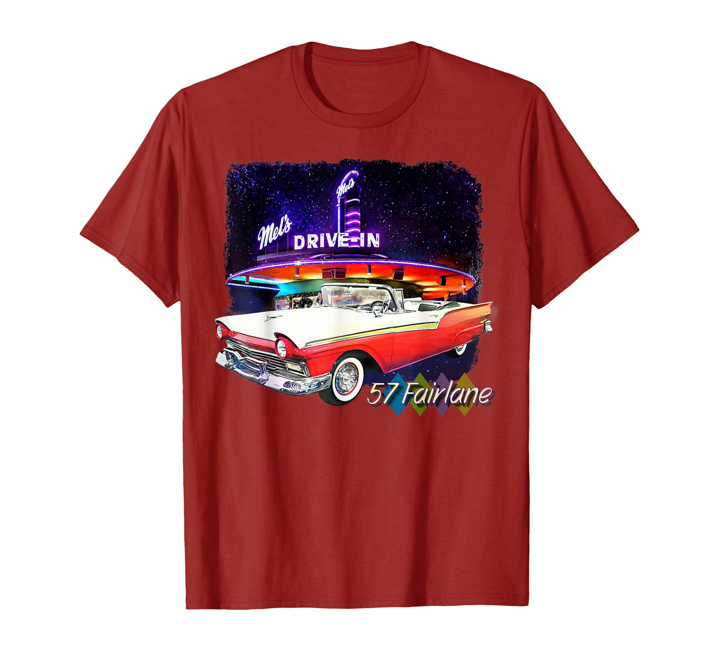 1957 57 fairlane, classic car art T-Shirt