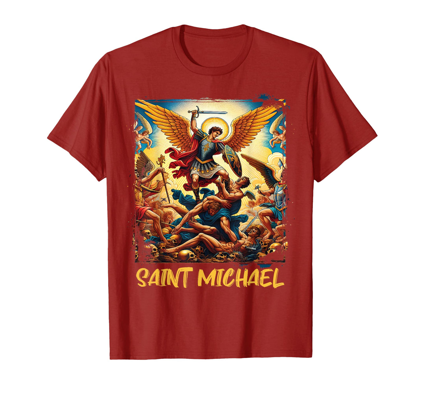 Saint Michael Costume Archangel Michael Christian Angels T-Shirt