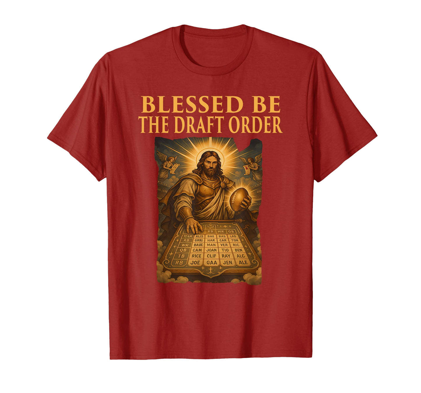 Blessed Be The Draft Order Funny Fantasy League T-Shirt
