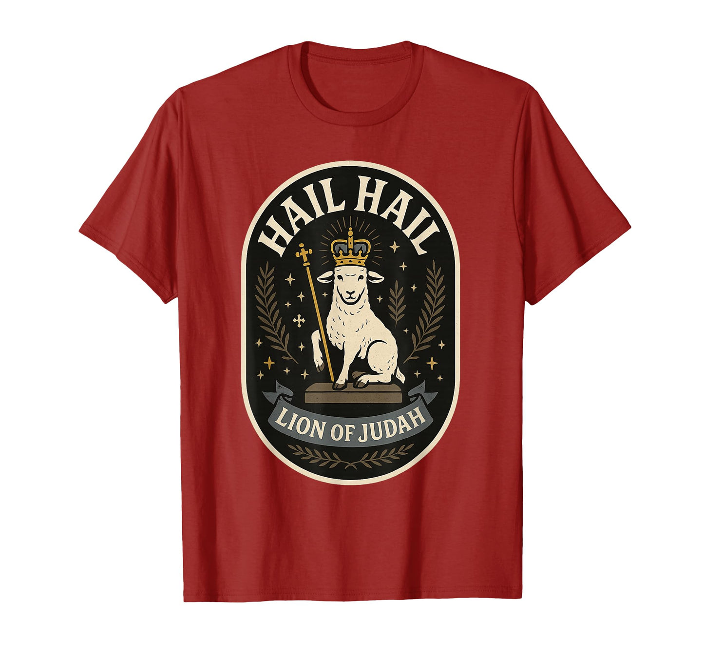 Hail Lion of Judah - Bold Emblem Jesus Christian Religious T-Shirt