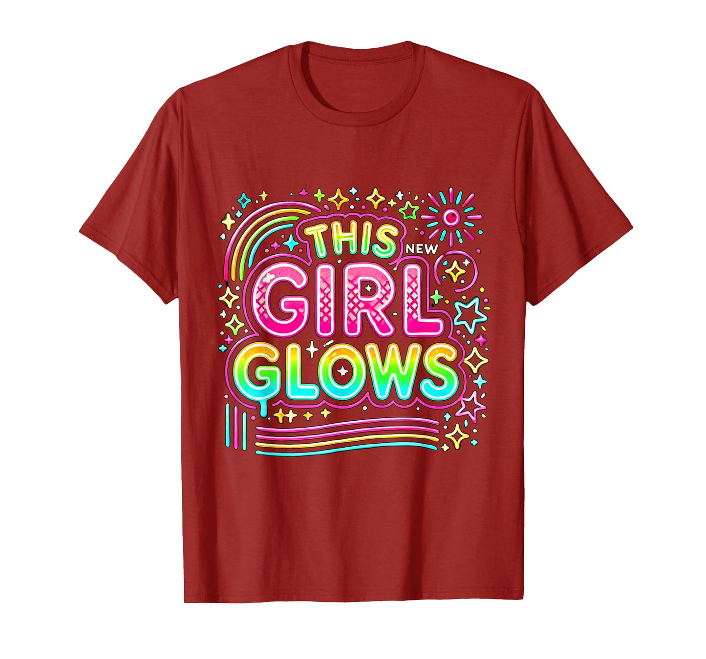 This Girl Glows For Kids Tie Dye Bright Color 80's And 90's T-Shirt