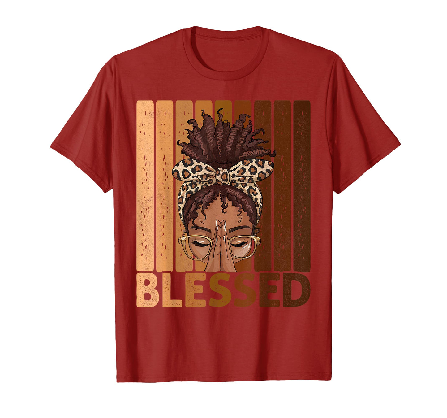 Blessed Black Woman Praying African American Christian T-Shirt