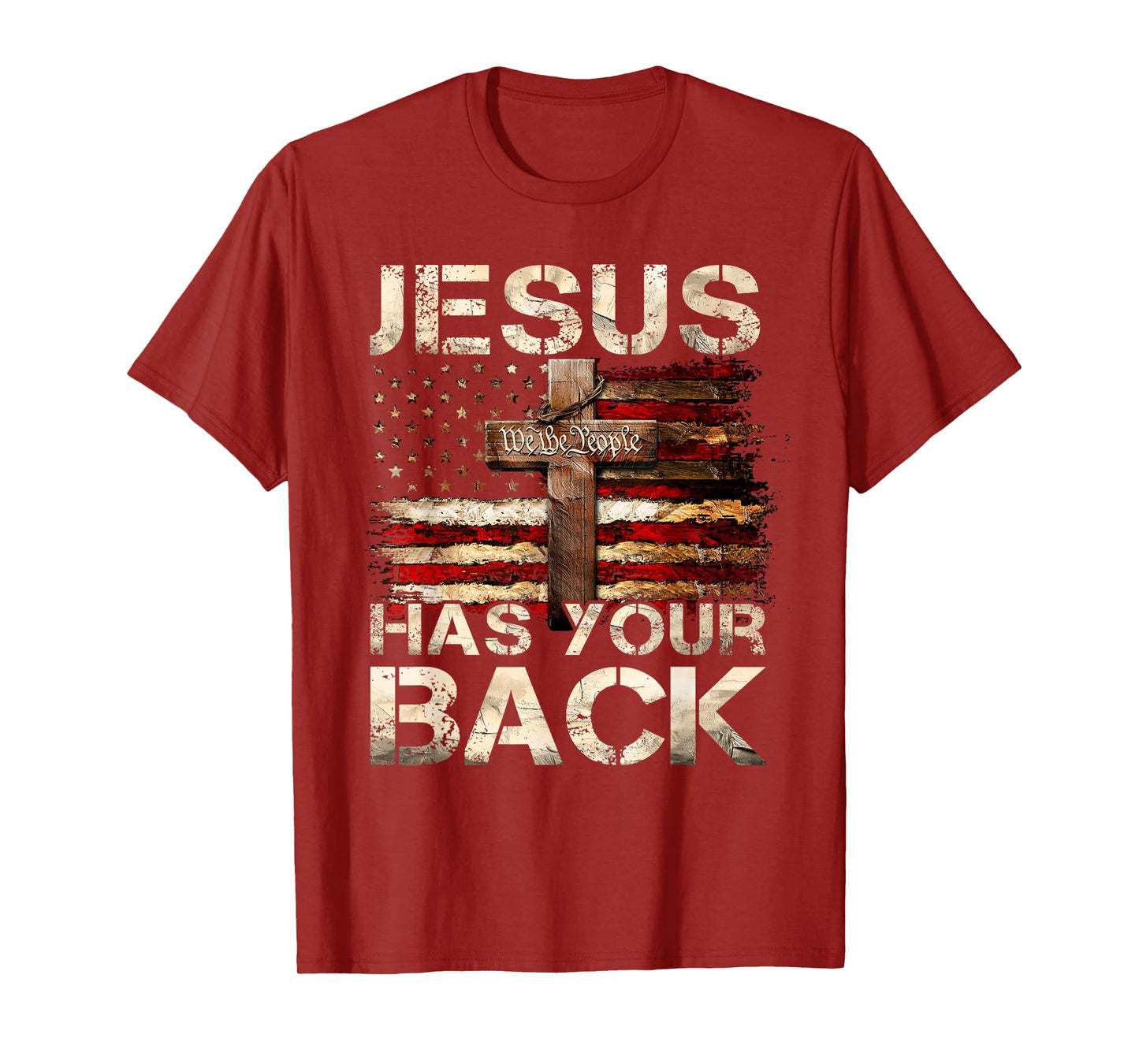 Jesus Has Your Back Religious Cross Shirt, Funny Christian T-Shirt