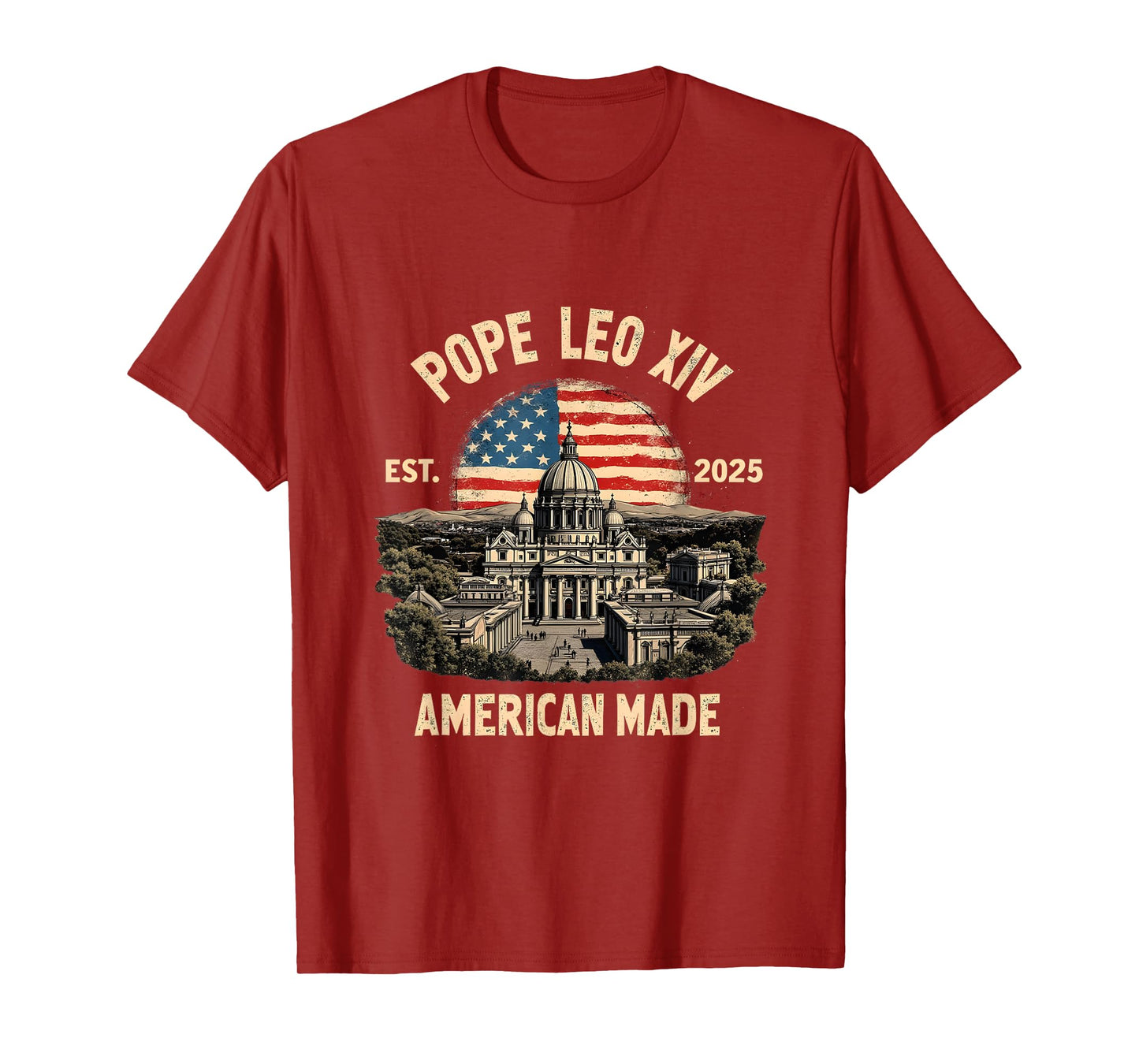 Pope Leo XIV 2025 Patriotic Dome American Pride Graphic T-Shirt