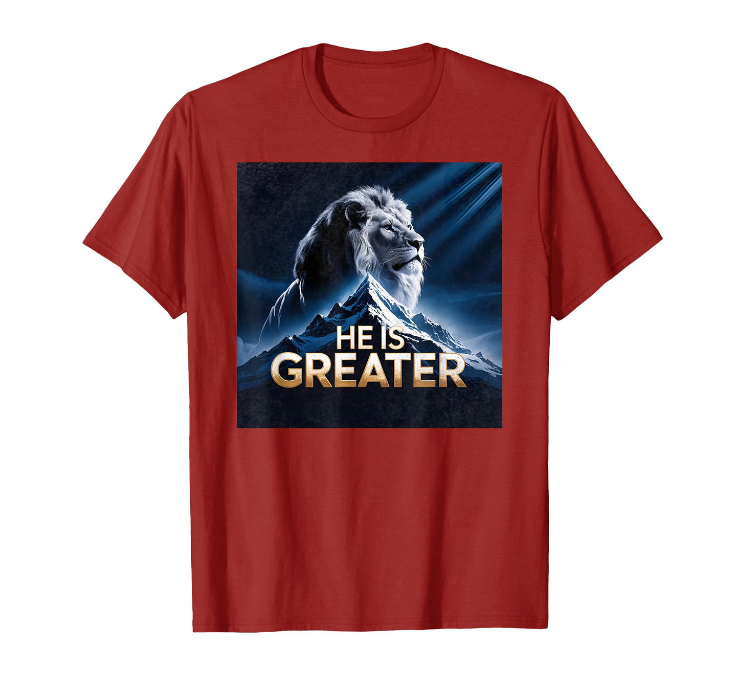 He is Greater Christian Design Power of The Lion and Faith T-Shirt