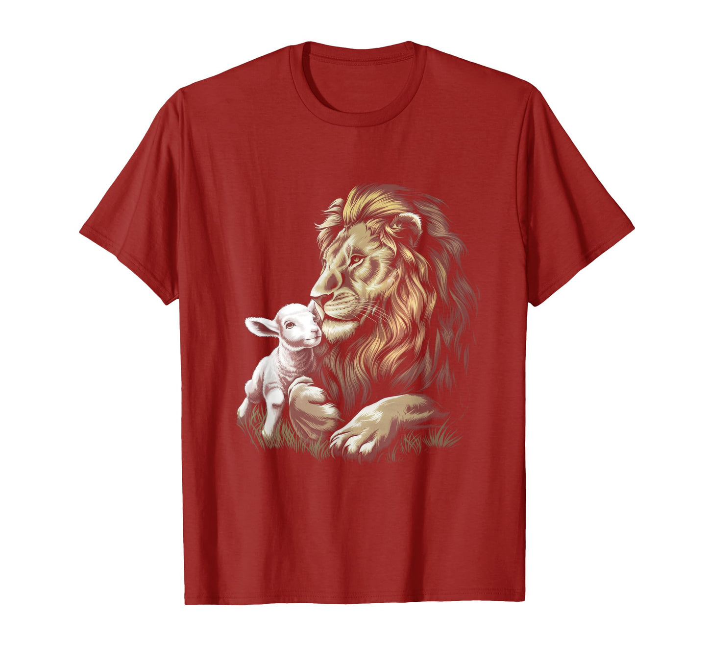 Christianity Lamb Lion Together Lion lamb Animal T-Shirt