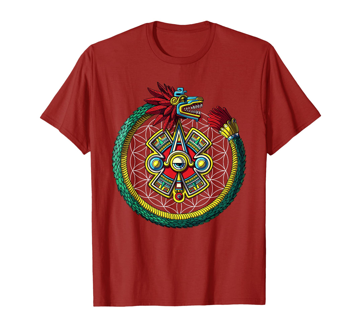 Aztec Quetzalcoatl Serpent Mayan Mythology Symbol T-Shirt