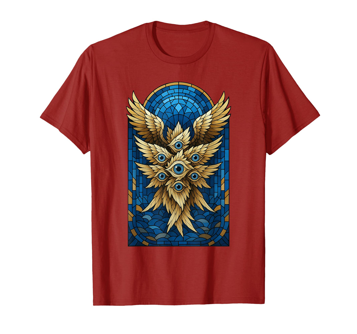 Stained Glass Biblically Accurate Angel Seraphim T-Shirt