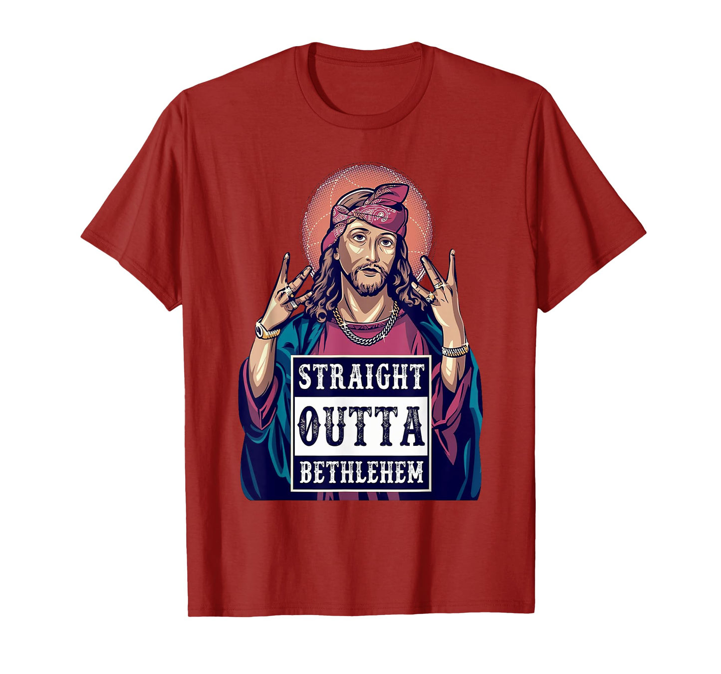 Funny Jesus Funny Christian Straight Outta Bethlehem T-Shirt