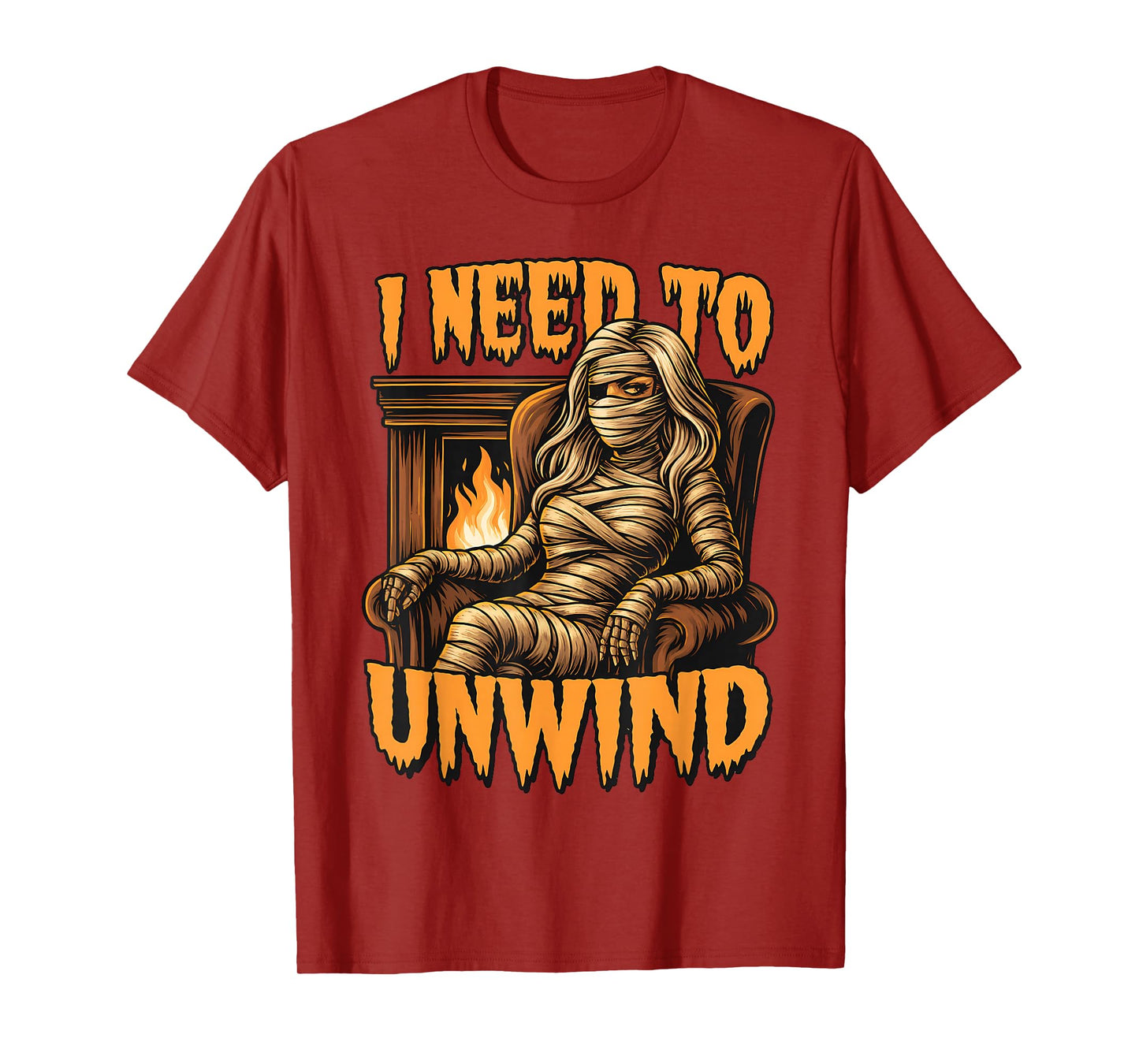 I Need to Unwind Funny Mummy Halloween Girl T-Shirt
