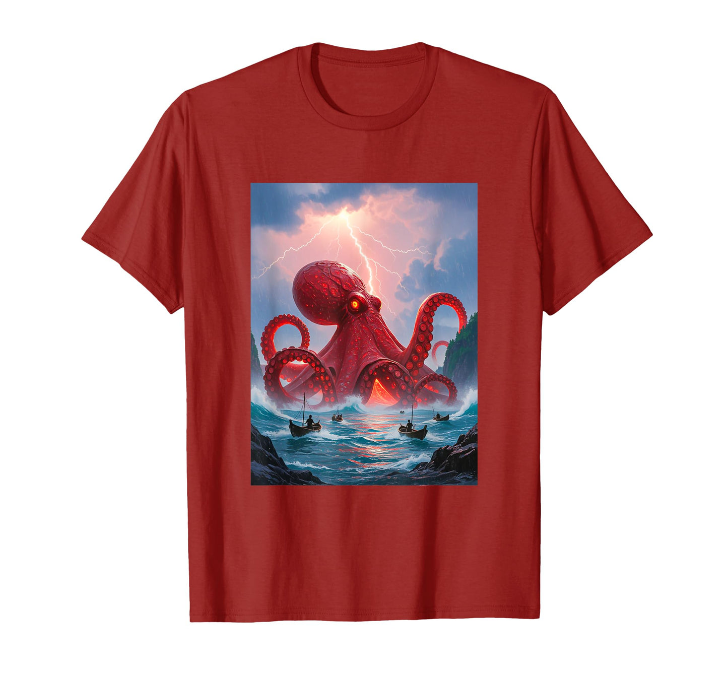 Akkorokamui, red octopus god of Ainu Japanese coast T-Shirt