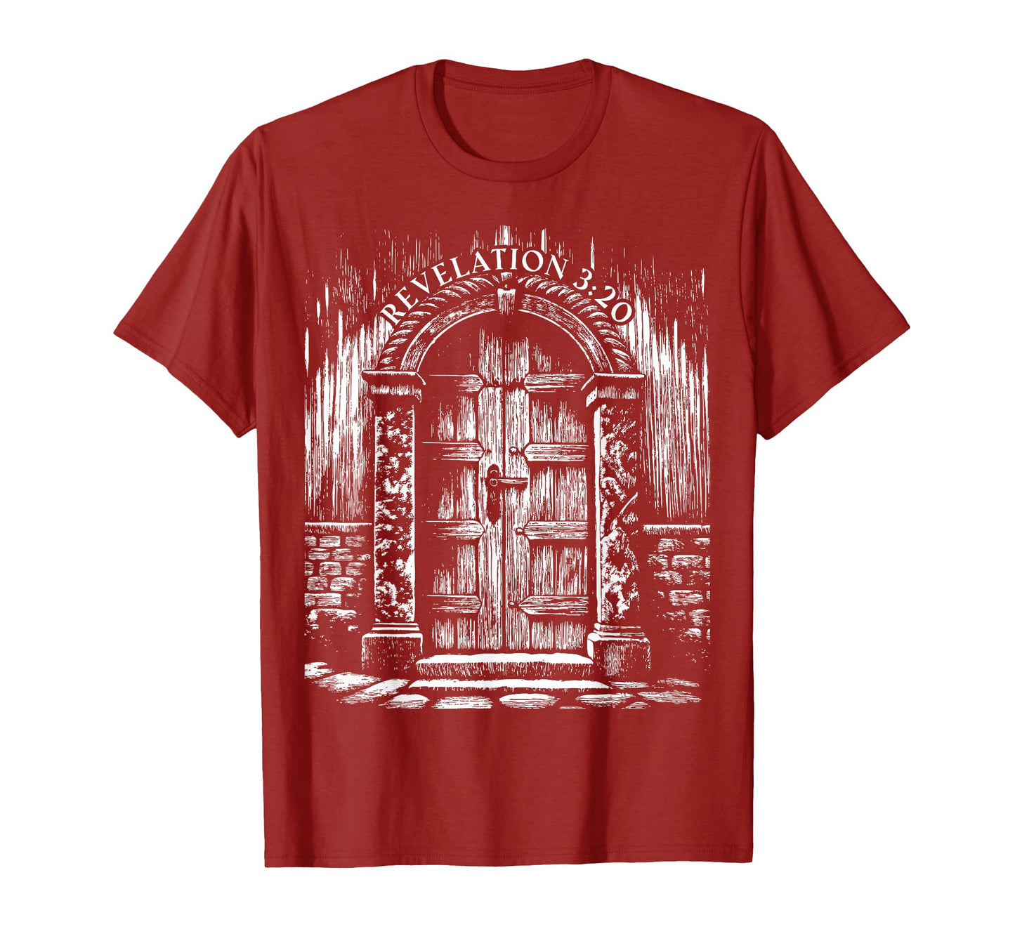 Revelation 3:20 I Stand at The Door and Knock - Jesus Quote T-Shirt