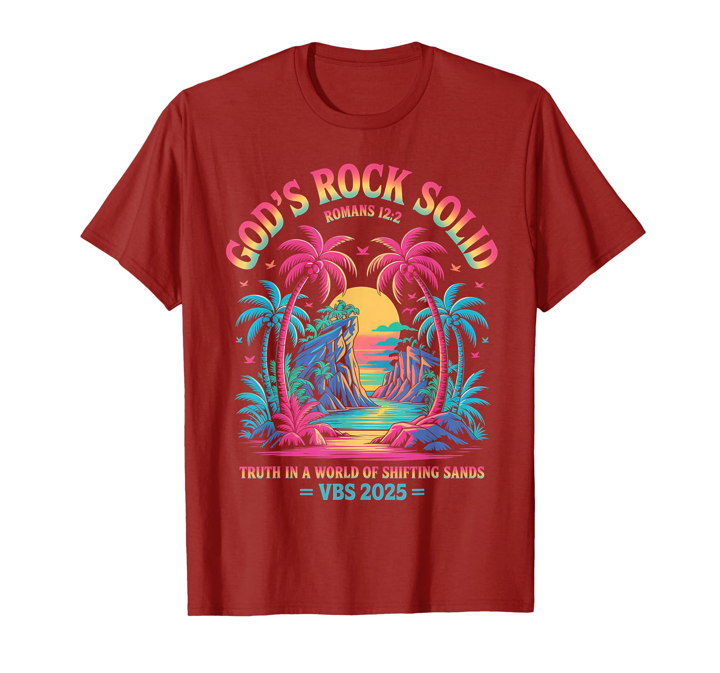 God's Rock Solid Breaker Rock Beach VBS 2025 Christian T-Shirt