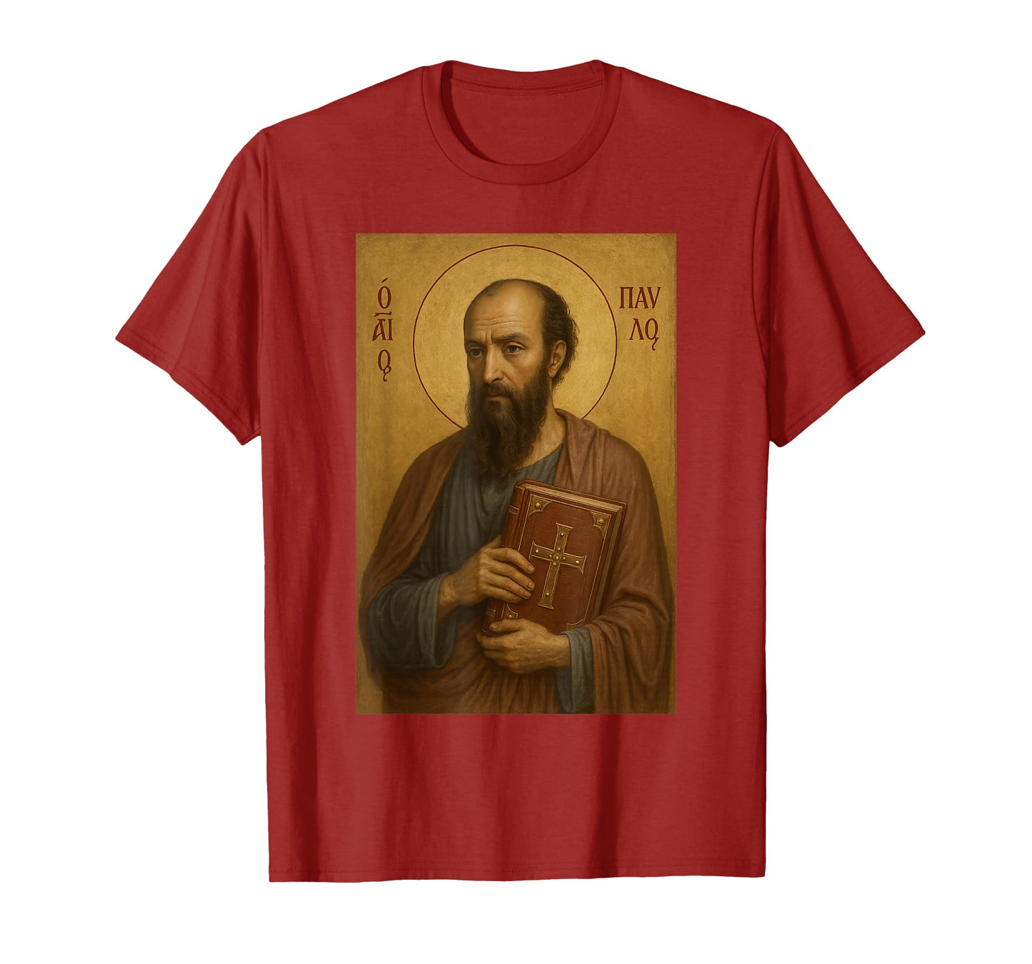 Orthodox St. Paul The Apostle with The Bible Icon T-Shirt