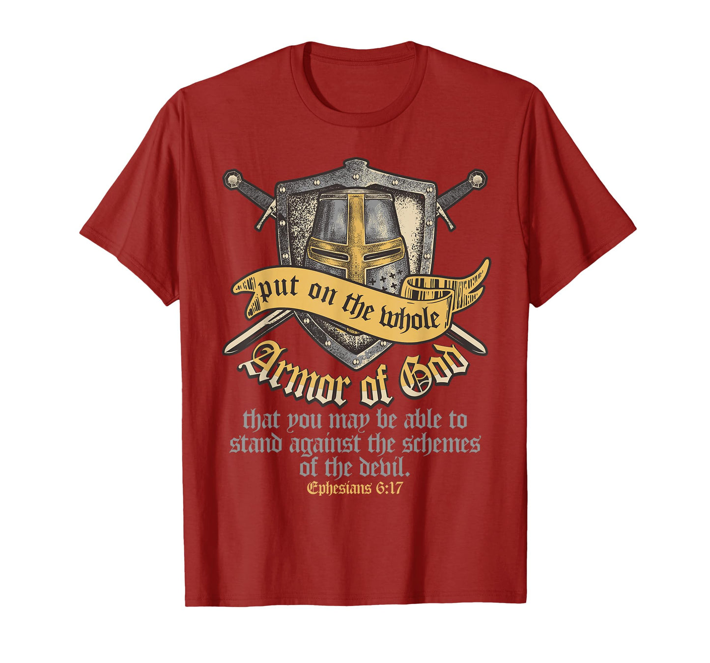 Armor Of God Ephesians 6:17 Bible Verse Tshirt Christian T-Shirt