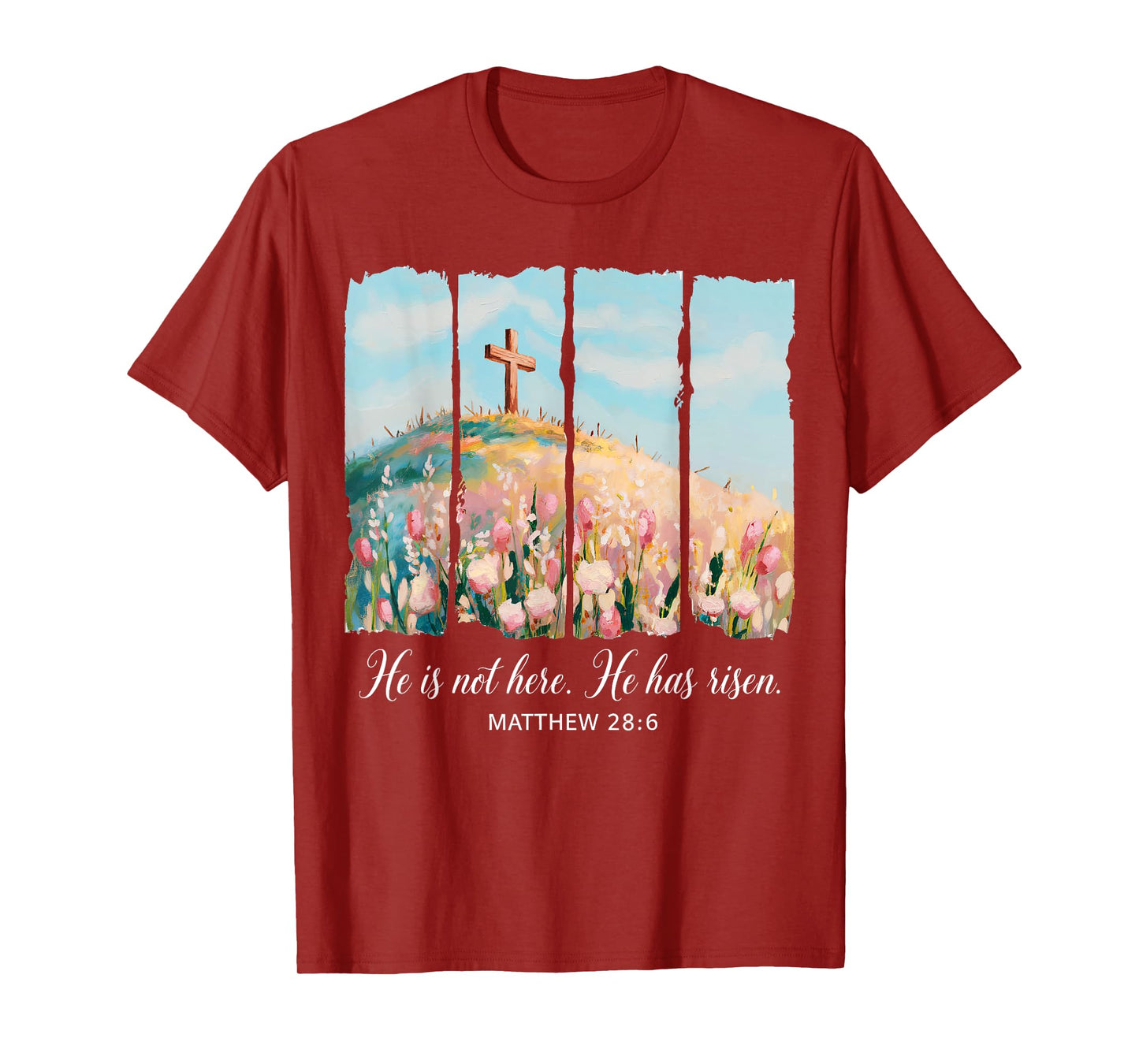 He is Risen Happy Easter Jesus Christian Women Girls Kids T-Shirt
