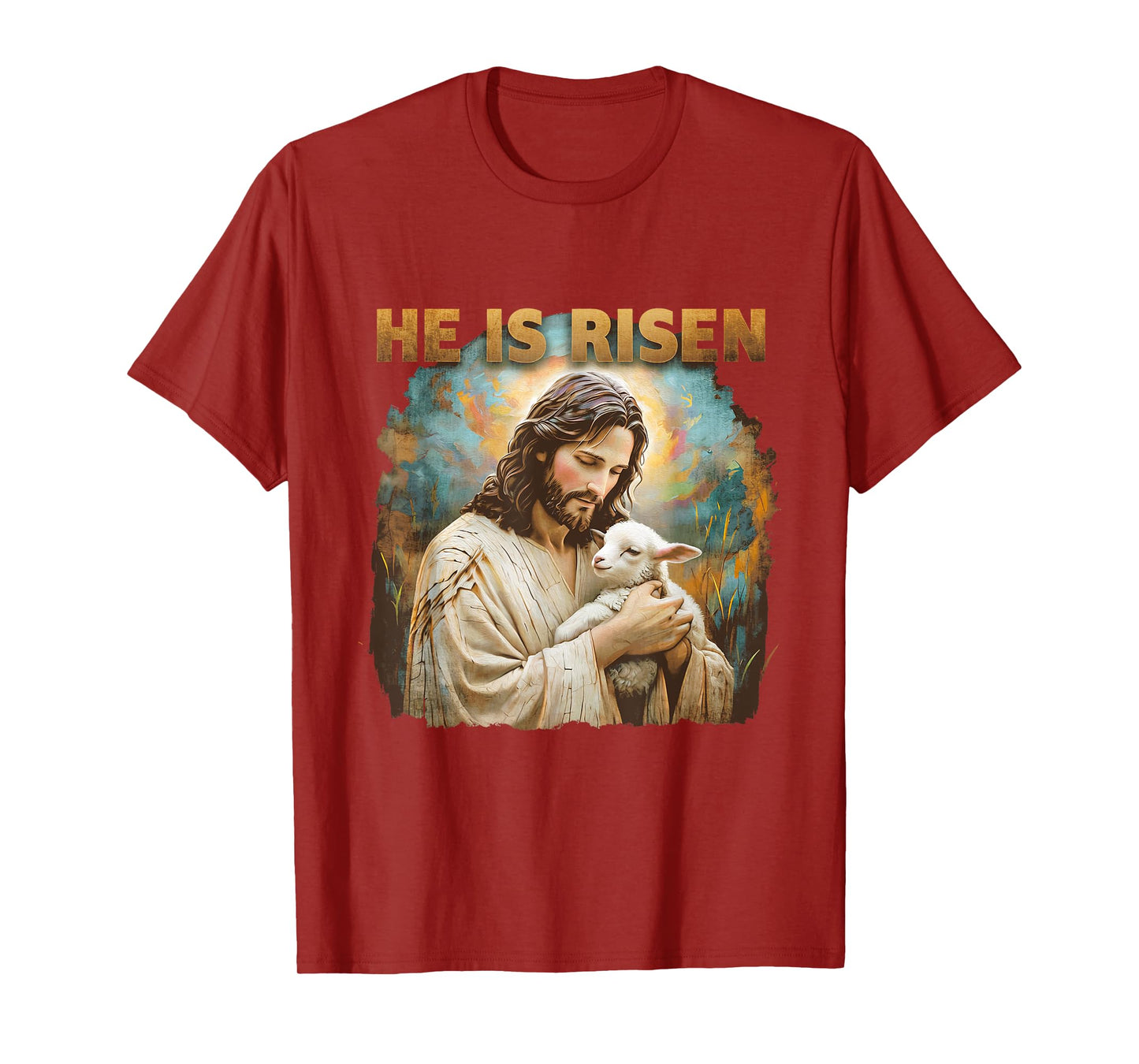 Jesus The Lamb Of God Happy Easter Christian He Is Risen T-Shirt
