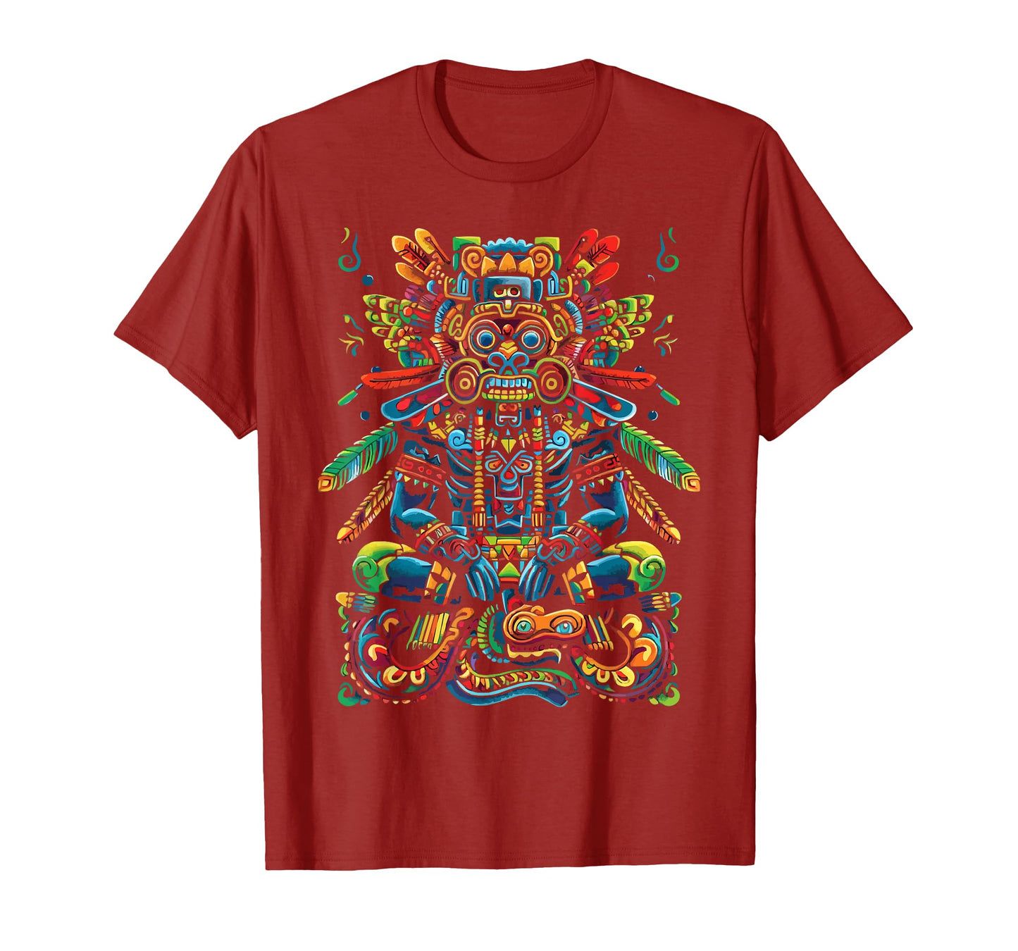 Aztec God Aztec Culture Mayan Indigenous Tlaloc Statue T-Shirt
