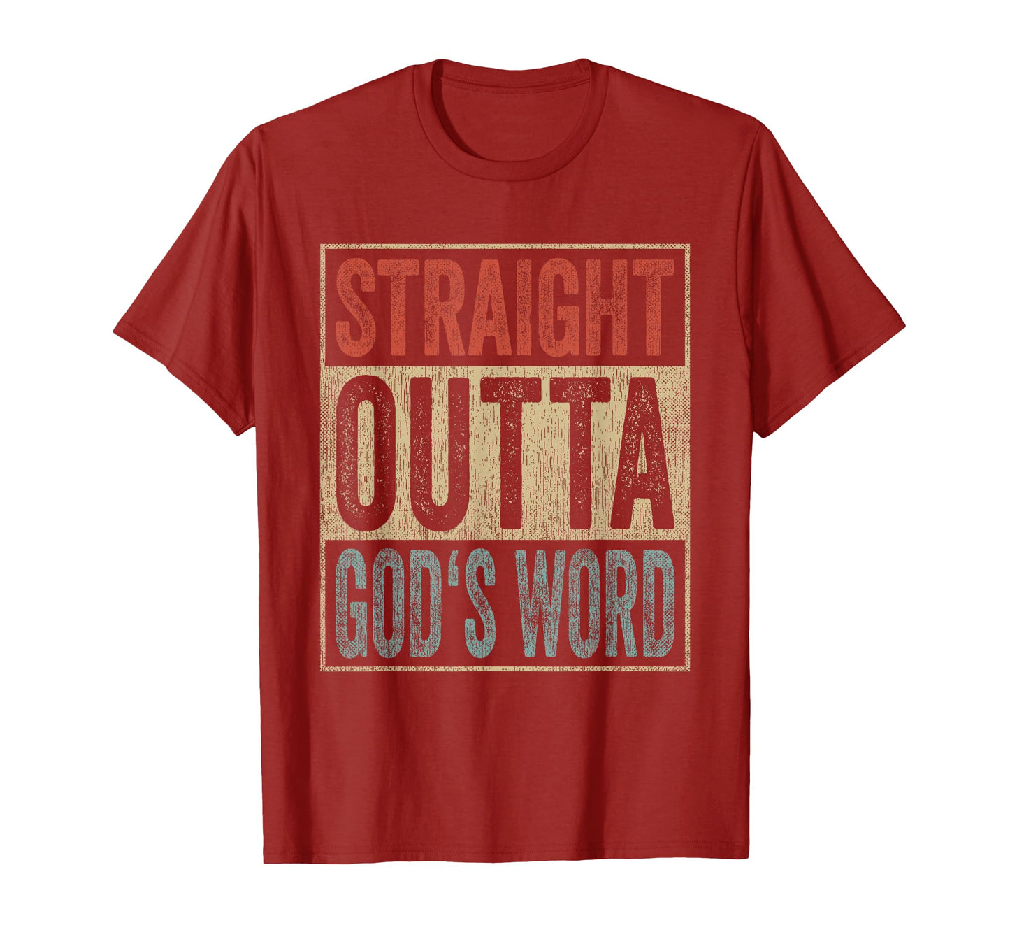 Retro Christian Outfit Straight Outta God's Word T-Shirt