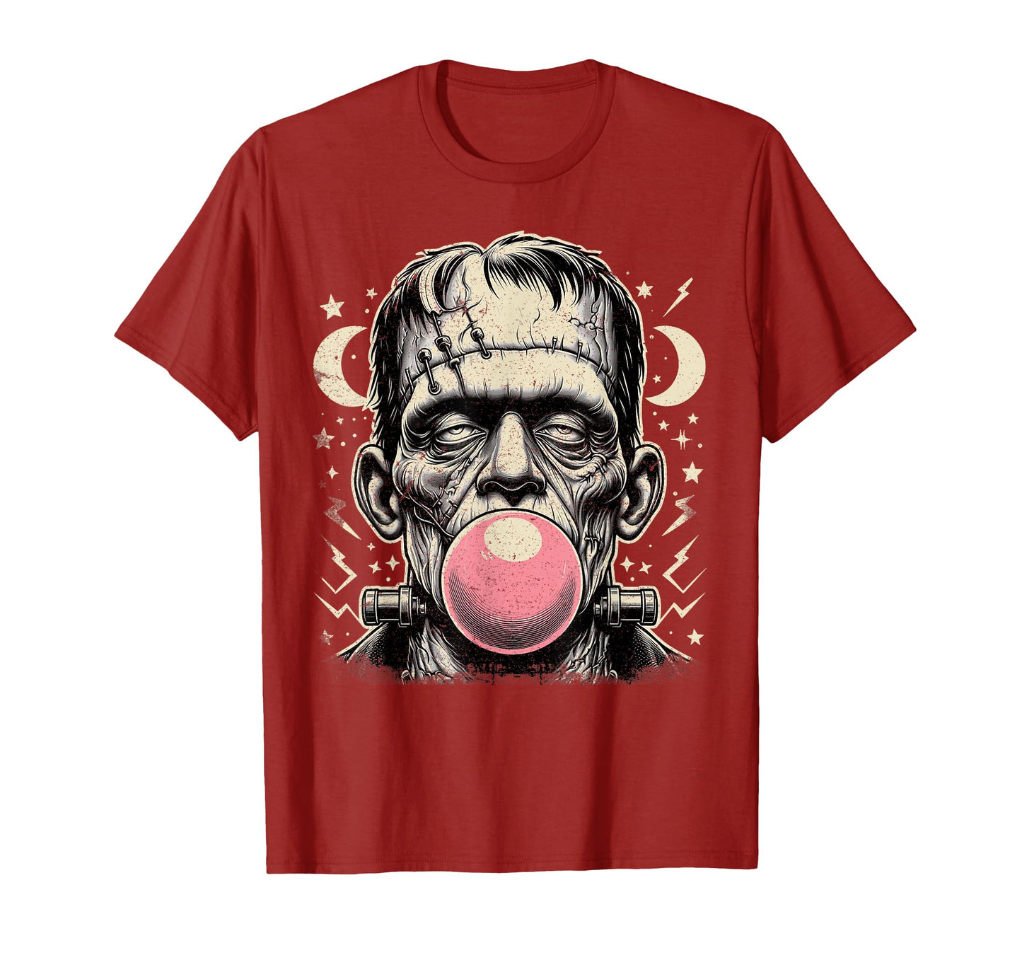 Funny Frankenstein Monster Bubble Gum Vintage Halloween Men T-Shirt