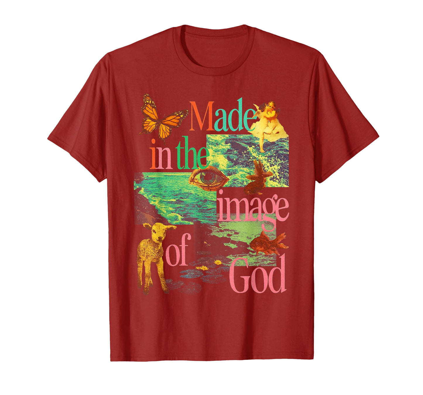 Made in The Image of God Faith Jesus Christian Womens Mens T-Shirt