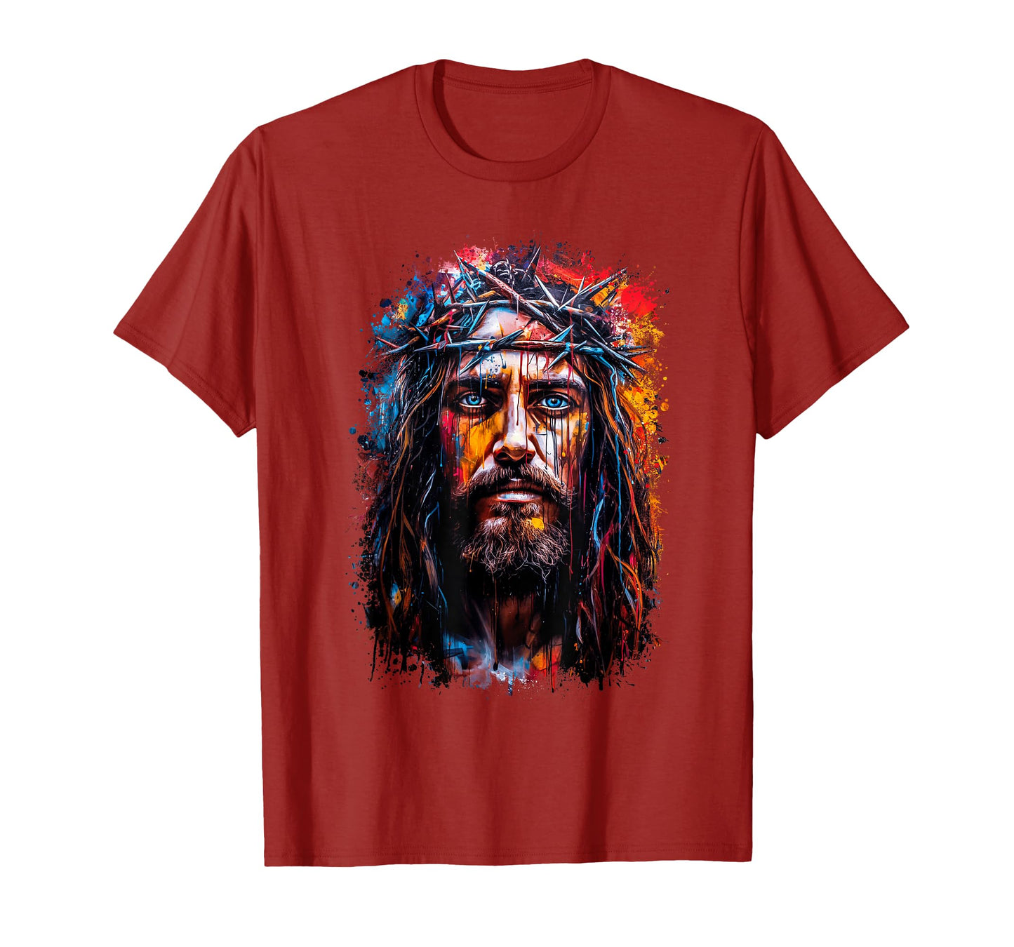 Graffiti-Style Portrait: Jesus Christ Crowned with Thorns T-Shirt