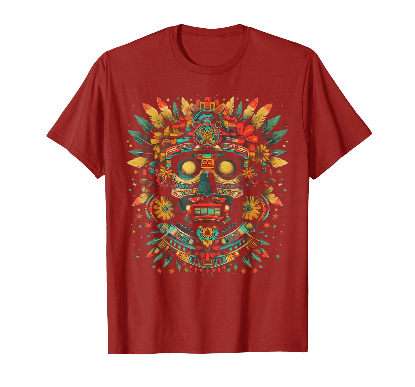 Aztec God Aztec Culture Mayan Indigenous Tlaloc Statue T-Shirt