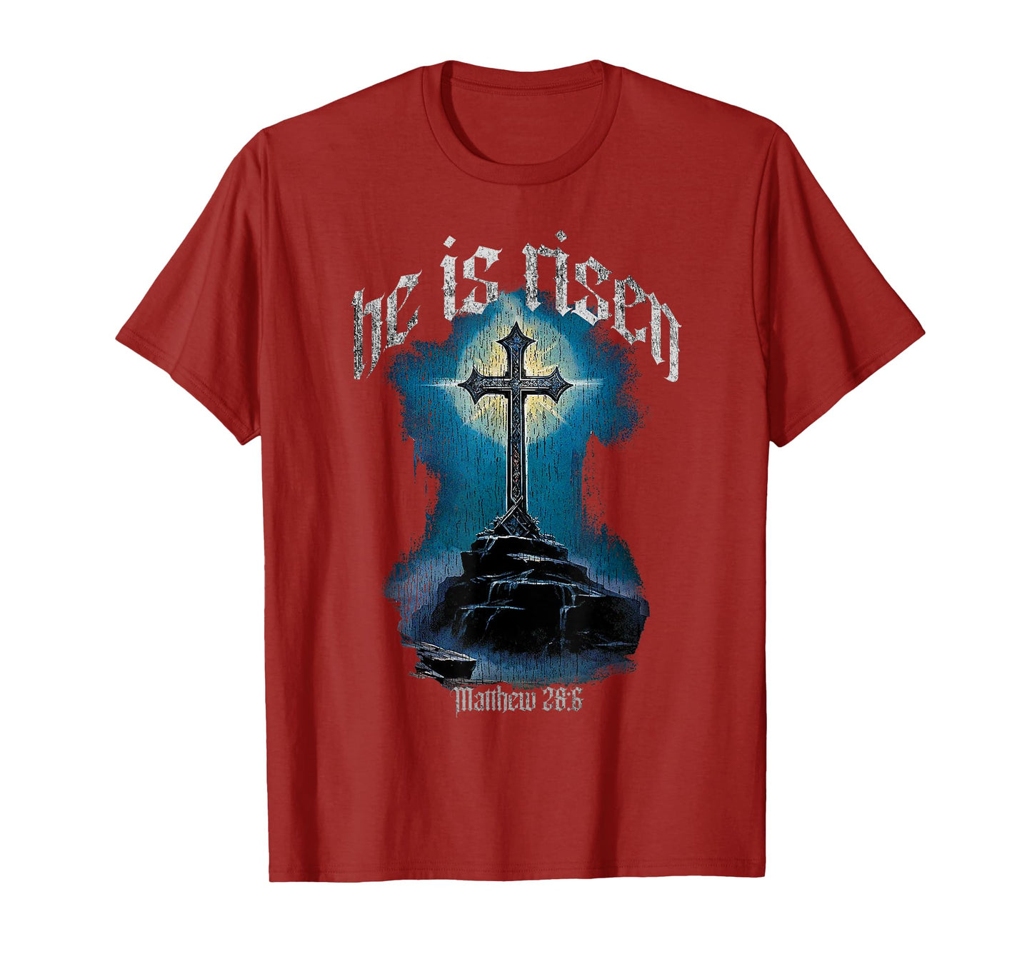 He Is Risen Cross Jesus Easter Christian Religious Men ns T-Shirt