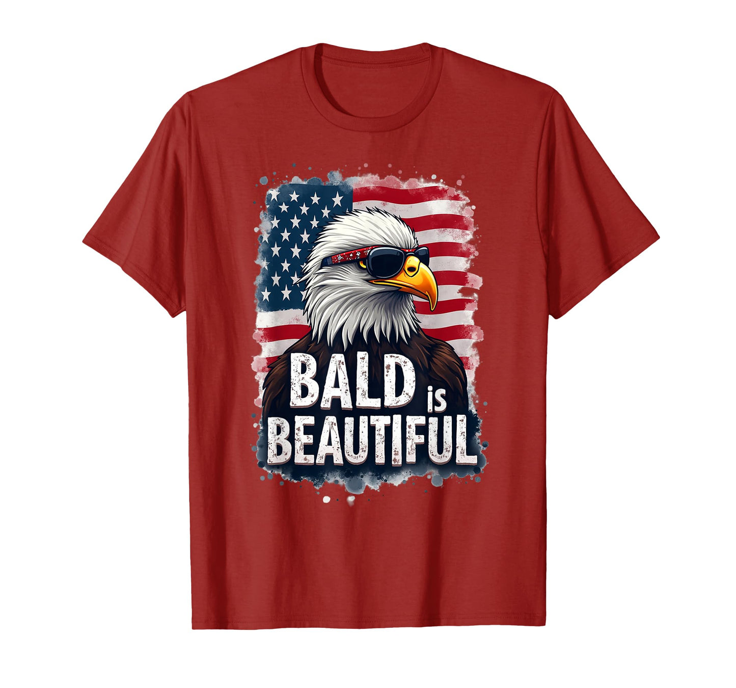 Bald Is Beautiful 4th of July Independence Day Bald Eagles T-Shirt