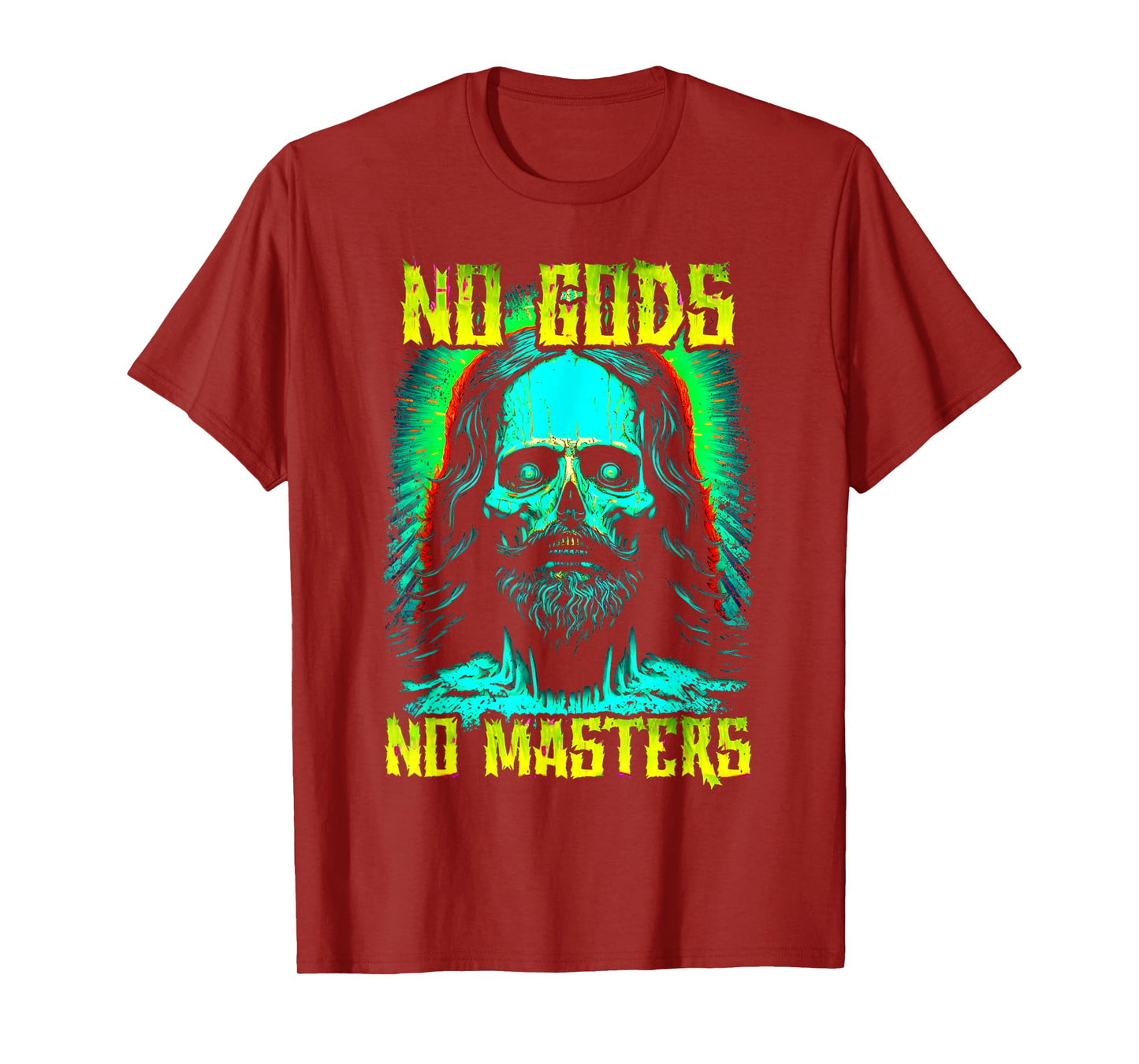 No Gods, No Masters Zombie Jesus Punk Goth Grunge Atheist T-Shirt