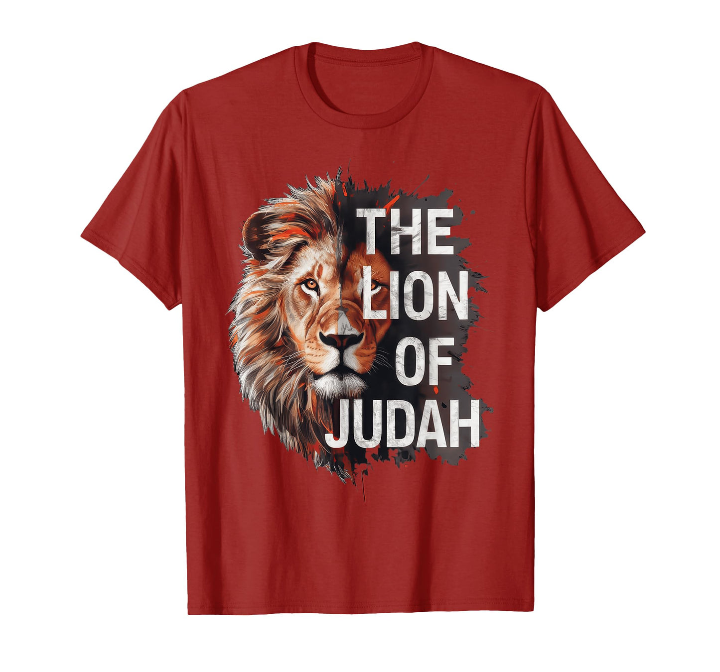 Lion of Judah Christian Cross Religious Faith T-Shirt