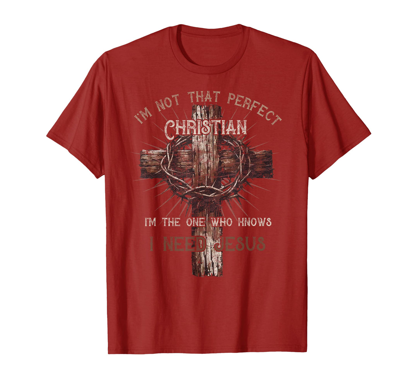 I'm Not That Perfect Christian Faith Jesus Cross Bible Lover T-Shirt