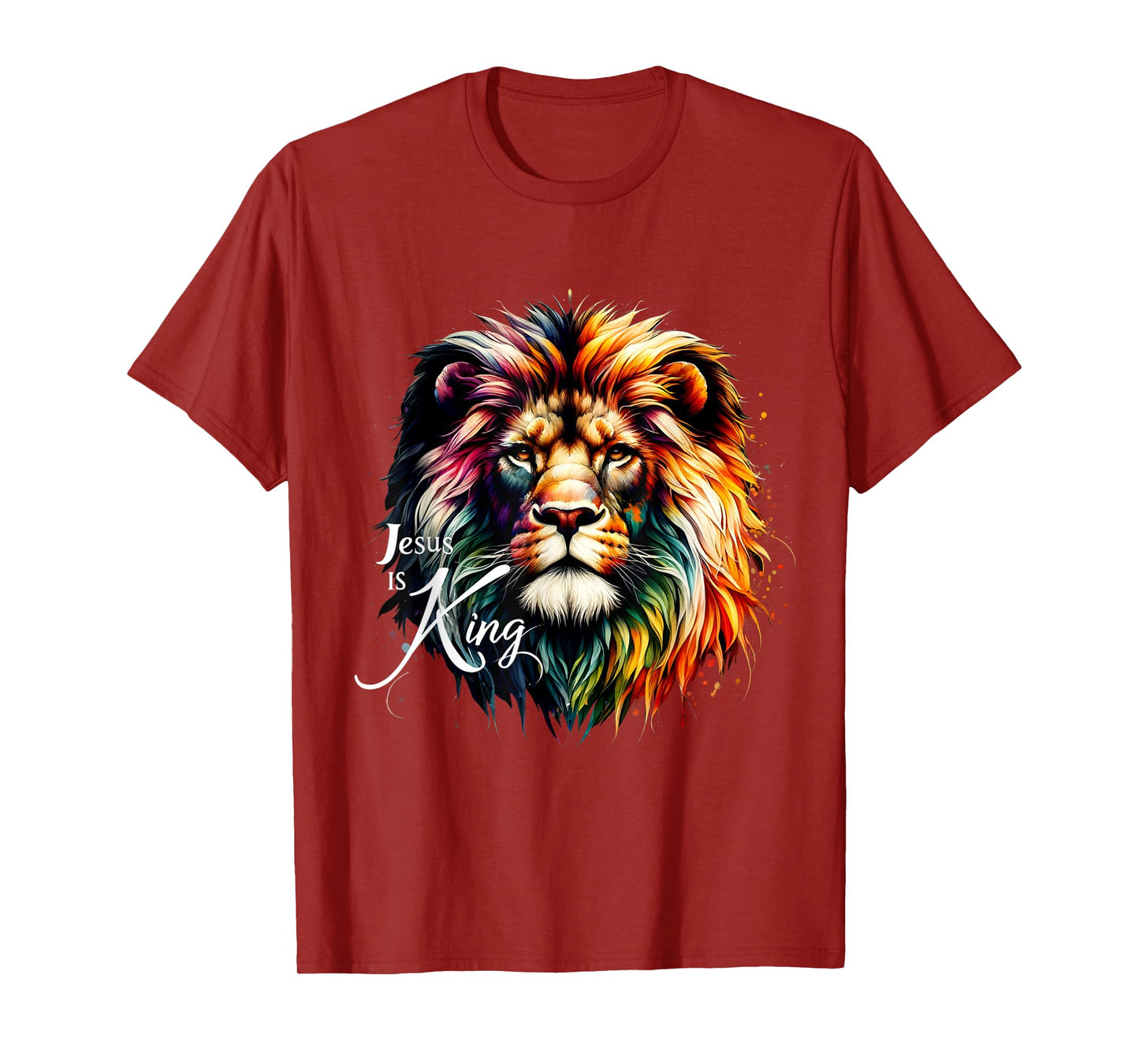 Jesus Is King Christian Lion Bible Scripture Jesus Lion T-Shirt