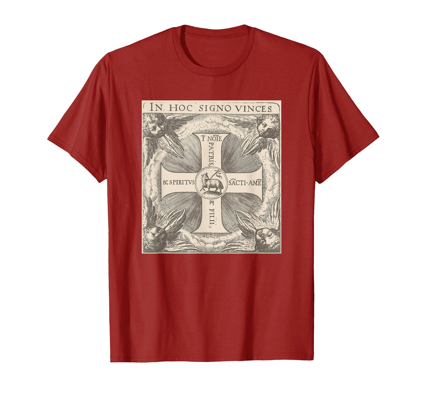 in Hoc Signo Vinces Lamb of God in This Sign Conquer T-Shirt