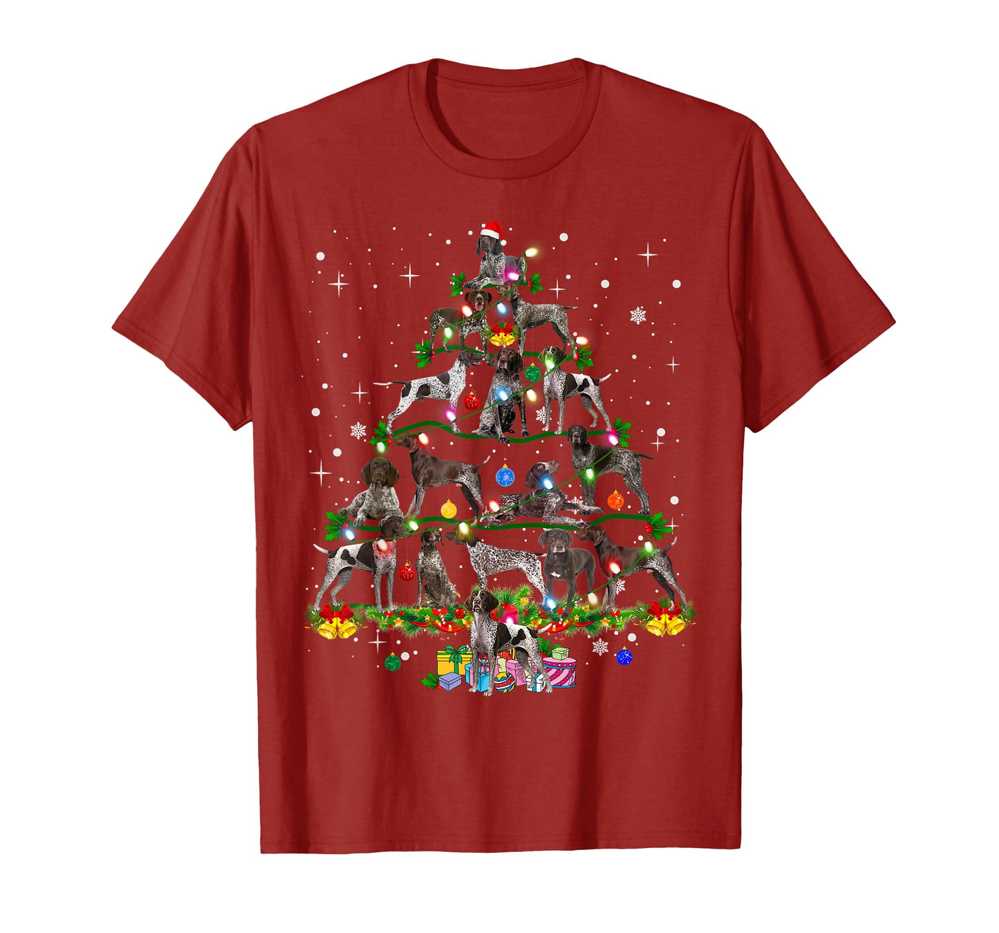 German Shorthaired Pointer Christmas Tree X-Mas Dog Dad Mom T-Shirt