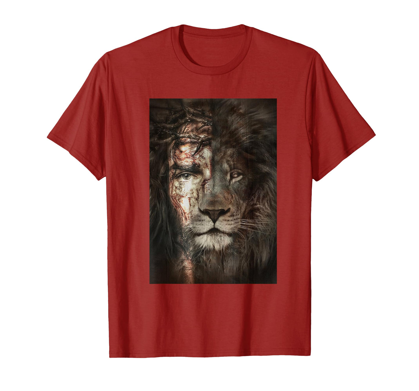 Jesus and lion Christian Gifts T-Shirt