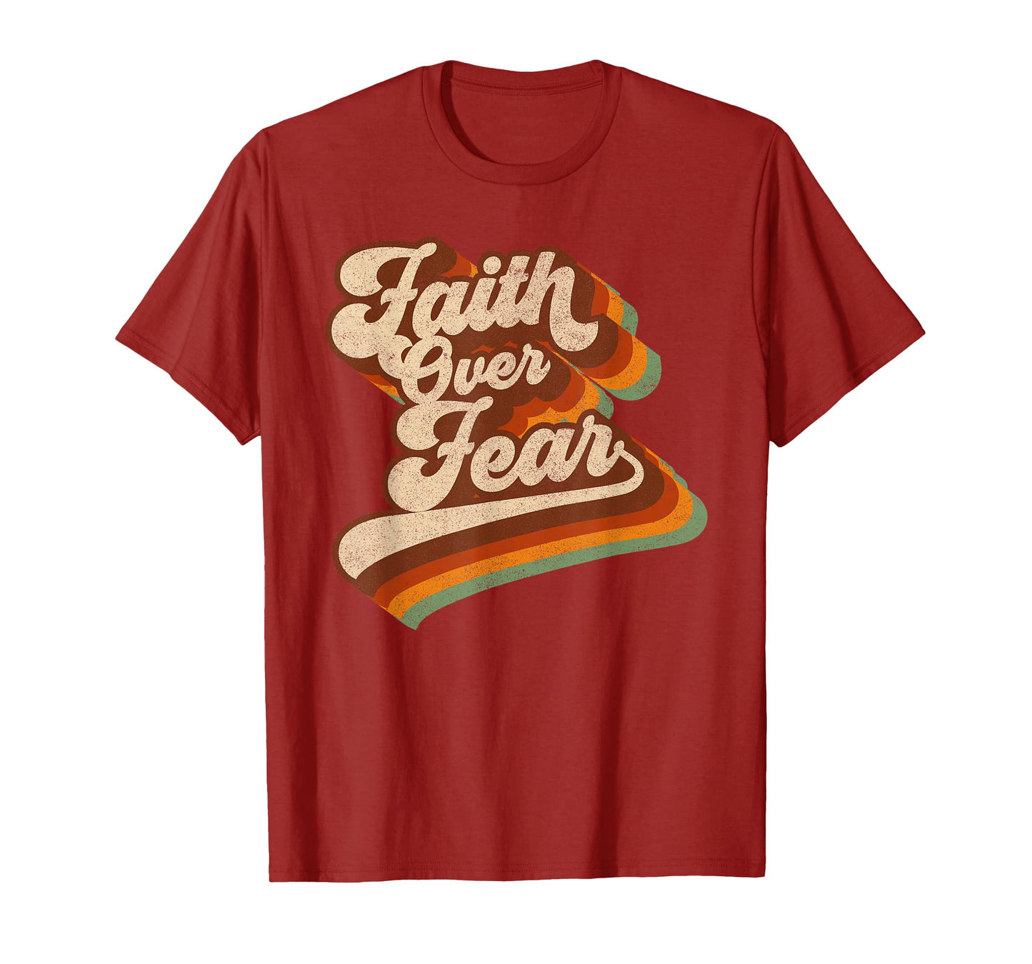 Faith Over Fear - 70s Vintage Christian Religious God Faith T-Shirt