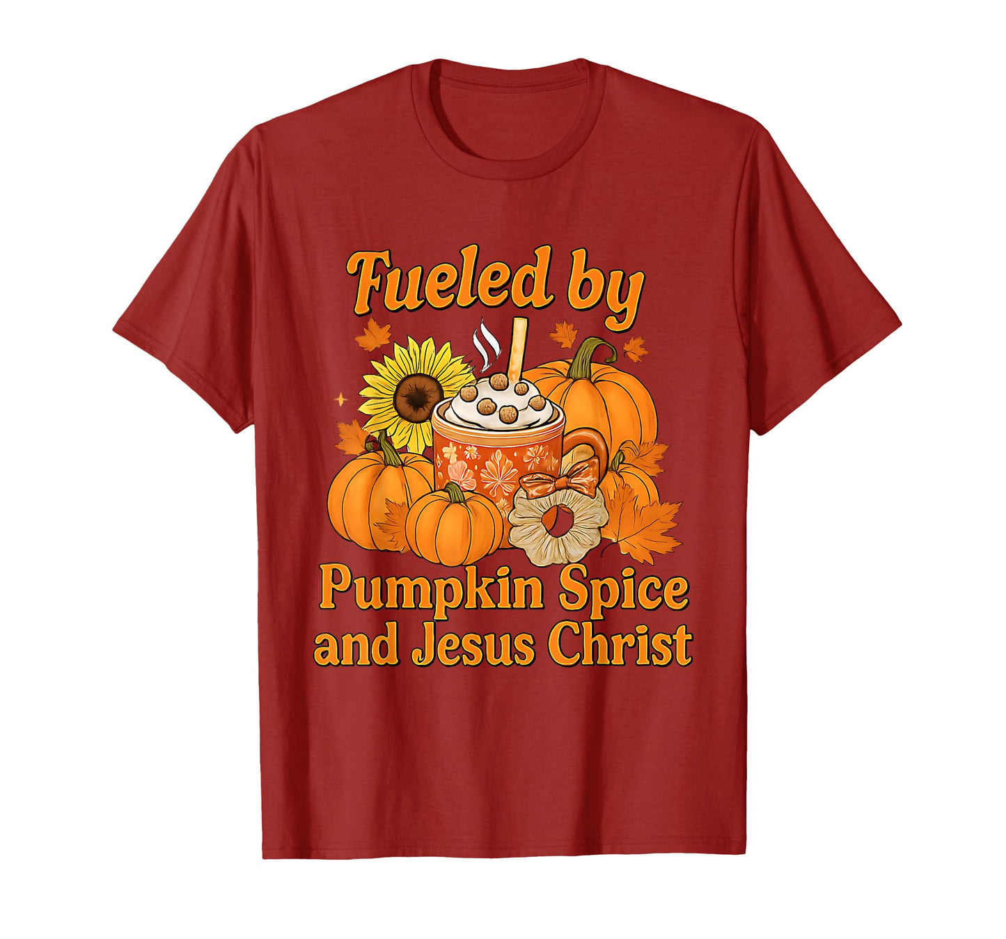 Cute Christian Fall Pumpkin Spice Jesus Christ Thanksgiving T-Shirt