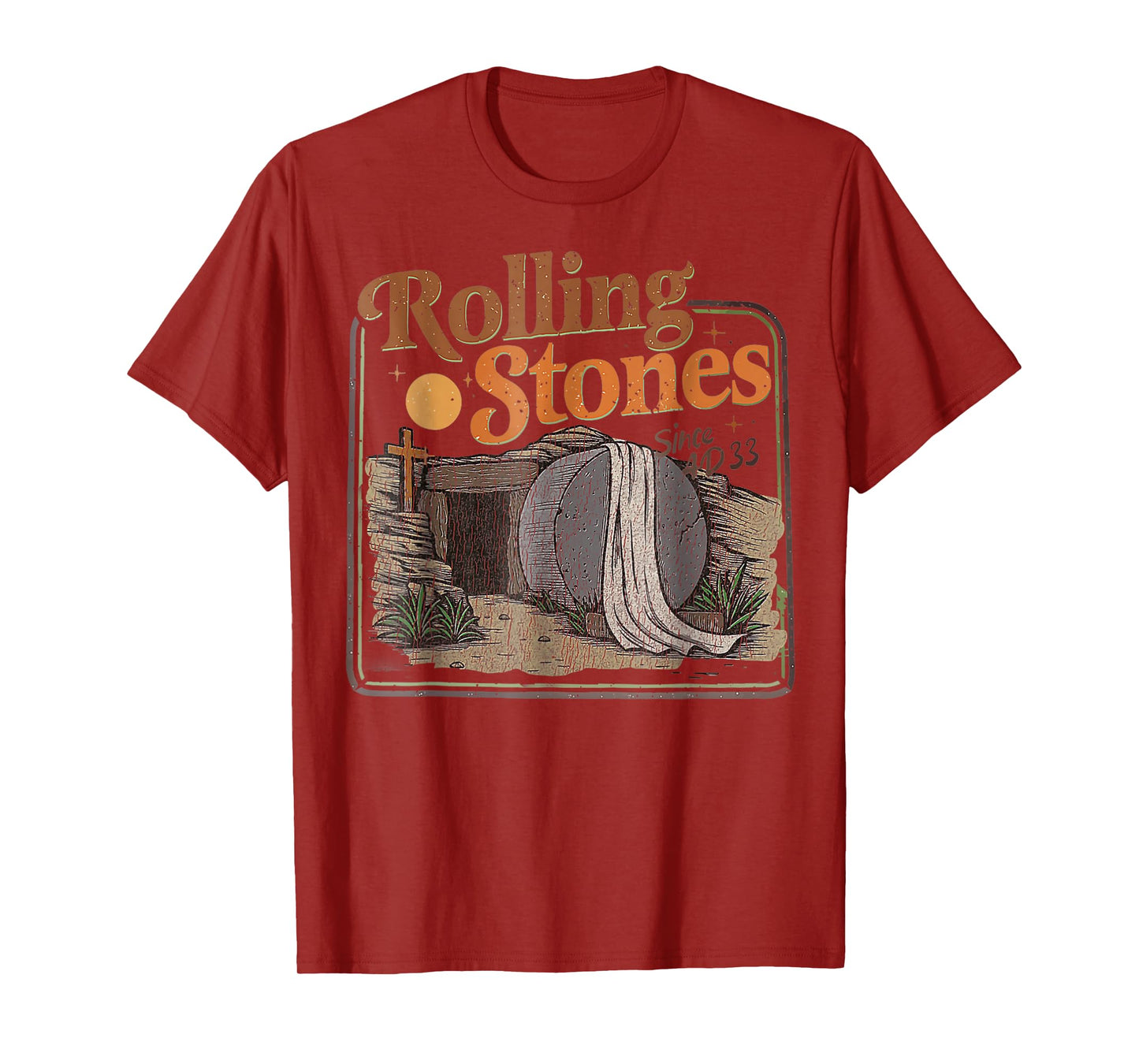 The Stone Was Rolled Away He Is Alive Retro Christian Easter T-Shirt