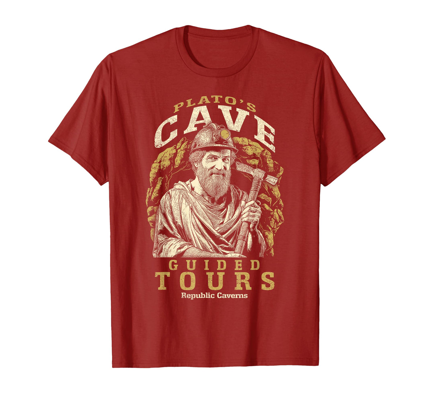 Plato's Cave Funny Philosophy Guided Tours Philosopher T-Shirt