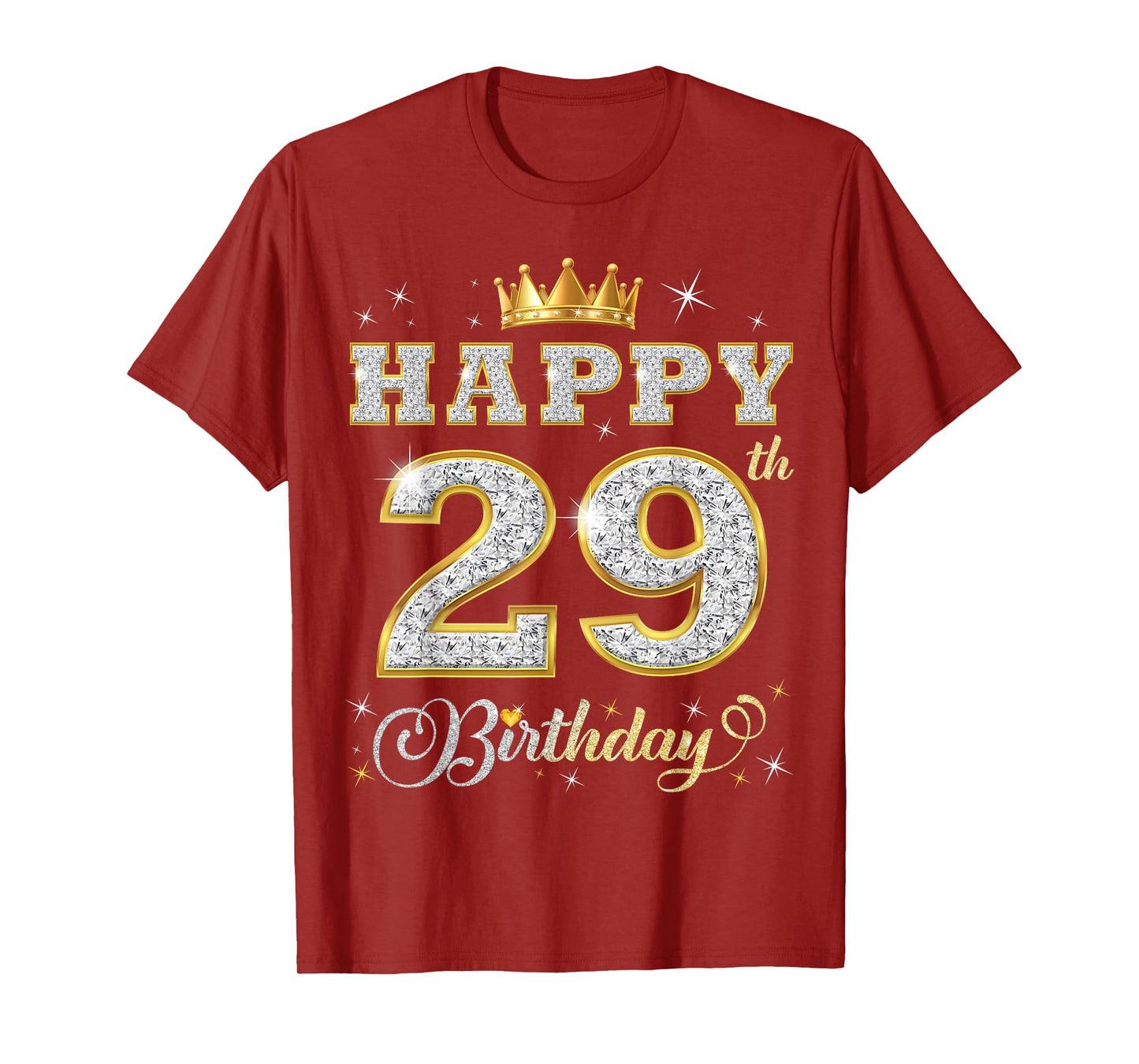 Happy 29th Birthday 29 Years Old Women Men Birthday Party T-Shirt