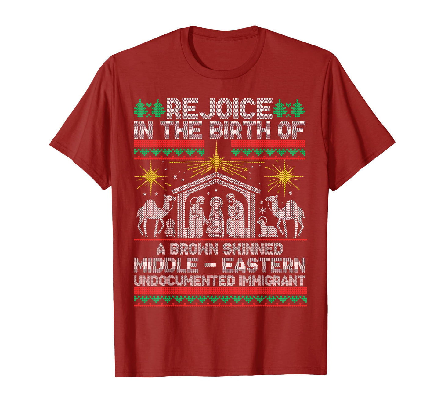 Rejoice In The Birth Of A Brown Skinned Middle Eastern Jesus T-Shirt