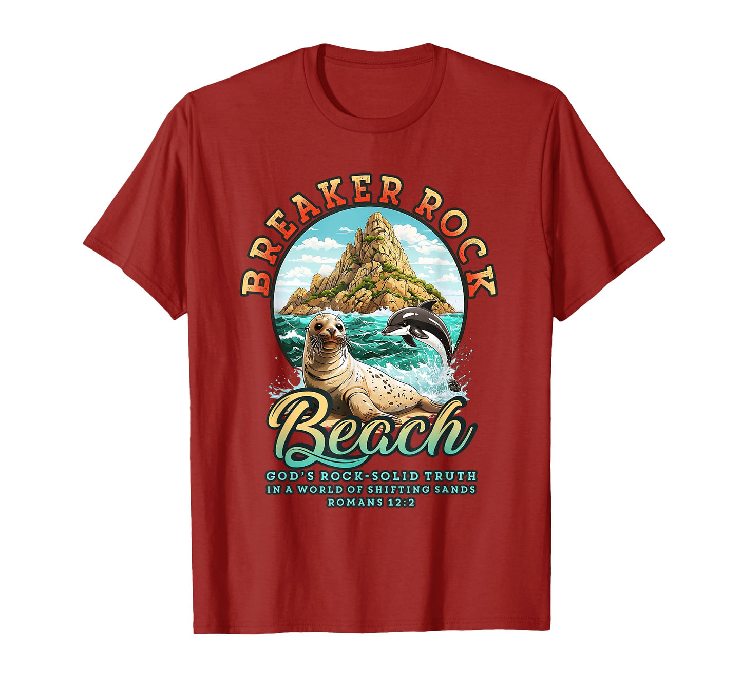 Breaker Rock a Beach Christian God's Rock Solid Truth VBS T-Shirt